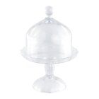 Glas Kagestand Med Klokke