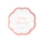 Baby Shower Paptallerkener Lyserød