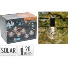 Solar Lyskæde 20 pærer Varm Hvid