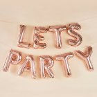 Let's Party Folieballoner Rosaguld