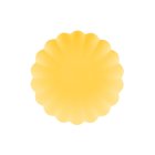 Riflede Plasttallerkener Gul
