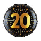 20 Års Golden Celebrations Folieballon