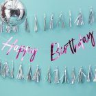 Happy Birthday Banner Pink