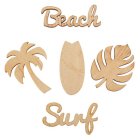 Beach Surf Bordkonfetti Træ
