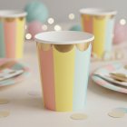 Pastel Mix Krus Guldkant
