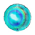 Glitter Rund Folieballon Tiffany Turkis
