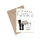 Mr. & Mrs. Bryllupskort