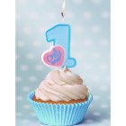 1 Års Fødselsdags Lys Lyseblå