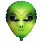 Alien Hoved Folieballon Grøn
