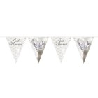 Just Married Vimpelguirlande Hvid