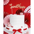 Sweet Kisses Kagetopper Glitter Guld