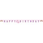 Enhjørning Happy Birthday Banner