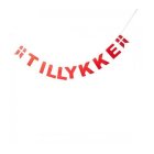 Tillykke Guirlande Rød