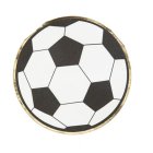 Fodbold Servietter Sort/Hvid Guldkant