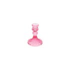 Antik Glas Lysestage Pink