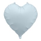 Hjerte Folieballon Mat Lyseblå