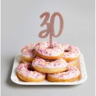 30 Års Kagetopper Rosaguld