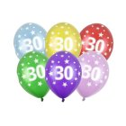 30 Års Metalliske Tal Latexballoner