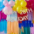 Personlig Happy Birthday Guirlande DIY Guld