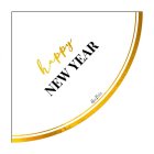 Happy New Year Clock Servietter