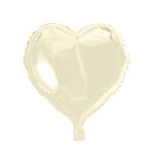 Hjerte Folieballon Cremehvid