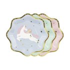 Enhjørning Tallerkener Pastel