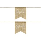 Bride & Groom Juteskilte Til Stol