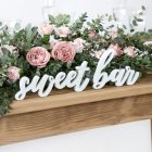 3D Sweet Bar Træskilt Hvid