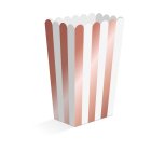 Stribede Popcornbægre Hvid/Rosaguld