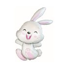 Kanin Folieballon Hvid