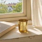 Metallisk Splatter Lysestage Guld