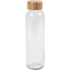 Vandflaske I Glas Med Bambuslåg