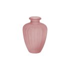 Rillet Glasvase Rosa