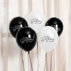 Happy Birthday To You Latexballoner Sort/Hvid