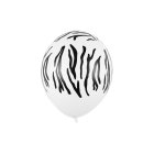 Zebra Balloner Pastel Hvid