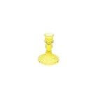 Antik Glas Lysestage Gul