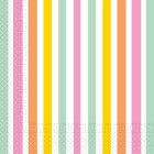 Stribede Servietter Pastel Multi