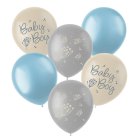 Blooming Baby Boy Latexballoner Blå/Creme