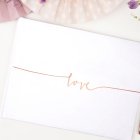 Love Gæstebog Rosaguld/Hvid
