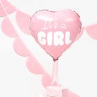 It's A Girl Hjerte Folieballon