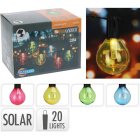 Solar Lyskæde 20 pærer Multifarvet