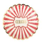 Cirkus Vintage Paptallerkener Elfenben/Rød/Guld