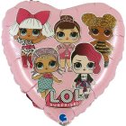 LOL Surprise® Hjerte Folieballon Lyserød