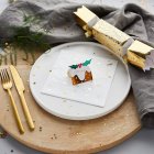Julebudding Bordkort