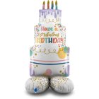 Lagkage Happy Birthday Stående Folieballon