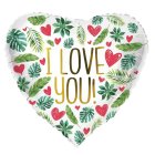 Tropisk I Love You Folieballon