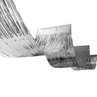 Metallisk Stof Loftsbanner Sølv