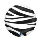 Zebrastribet Rund Folieballon