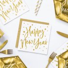 Happy New Year Servietter Guld
