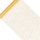 Organza Stofrulle Glitter Guld